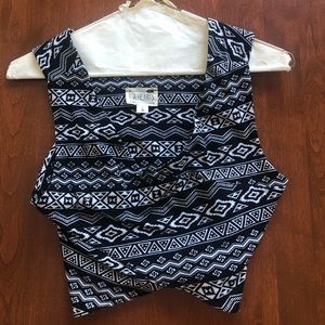LA Hearts Patterned Crop Top